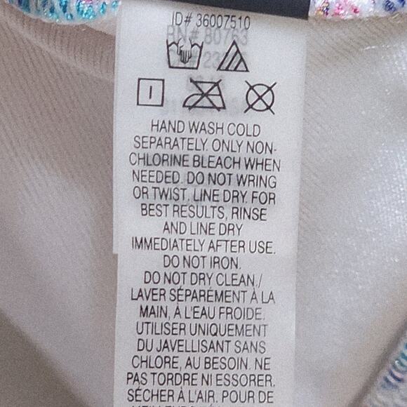 Victorias Secret Swimsuit Bikini Set Paisley Beaded Strappy Back Top L Bottom-S - Picture 15 of 16